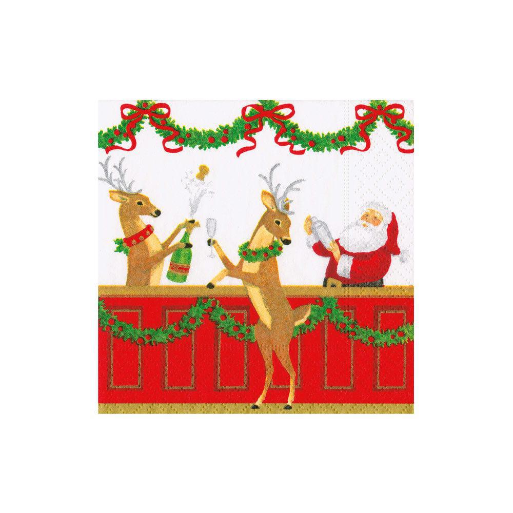 Santa's Bar Cocktail Napkins
